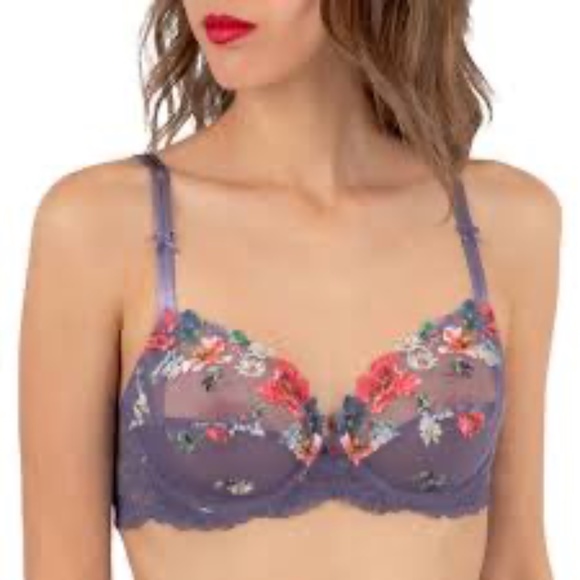 LISE CHARMEL Reve Orchidee full cup embroidered bra 32C NWT - Picture 11 of 16